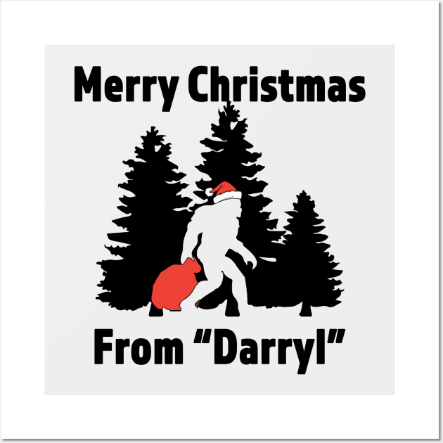 Merry Chiristmas From Daryl - Great Christmas Gift for the Believer - Black Lettering & Multi Color Logo design2 Wall Art by RKP'sTees